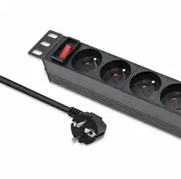 Qoltec Listwa zasilająca PDU do RACK 10 1U 16A 4xFrench 1.8m