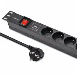 Qoltec Listwa zasilająca PDU do RACK 19 1U 16A 6xFRENCH 1.8m