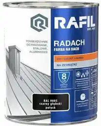 Rafil RADACH farba na dach 2w1 czarny głęboki połysk RAL9005 5L