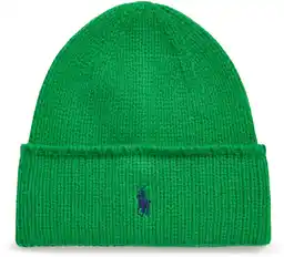 Ralph Lauren czapka wełniana kolor zielony wełniana 455954355