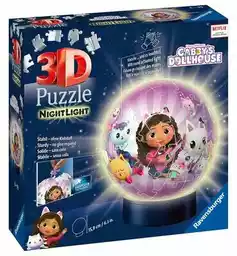 Ravensburger Puzzle 3D Koci Domek Gabi Świecąca Kula 11575 (72 elementy)