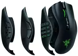 Razer Mysz do gier Naga Pro Mysz optyczna Odbiornik USB 2,4 GHz, Bluetooth Czarny Tak