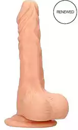 Realrock Dong 10 - realistyczne dildo z jądrami (25 cm) - naturalne