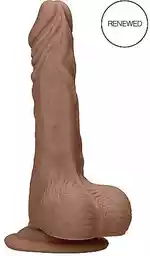 Realrock Dong 7 - realistyczne dildo z jądrami (17 cm) - ciemny naturalny