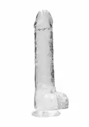 Realrock Realistic Dildo with Balls 10 25,4 cm Transparent