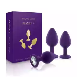 Rianne S Zestaw korków . - Booty Plug Set 3x Purple