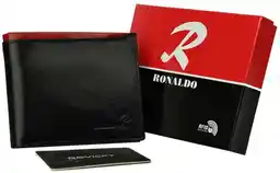 Ronaldo Portfel czarny z czerwonym elementem N01-VT BLACK-RED