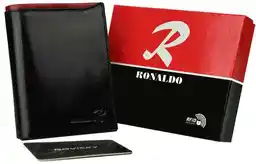 Ronaldo Portfel czarny z czerwonym elementem N4-VT BLACK-RED