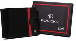 Rovicky Portfel skórzany N992L-RVTP Black Red czarny