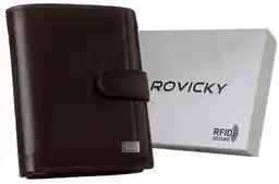 Rovicky Portfel skórzany PC-105L-BAR ciemnobrązowy