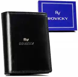 Rovicky Portfel skórzany RV-75699-BCA czarny