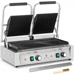 Royal Catering Grill kontaktowy - 3600 W - ryflowany RCPKG-3600-R