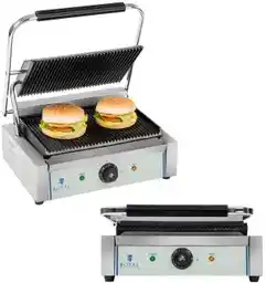 Royal Catering Grill kontaktowy - ryflowany - 2200 W RCKG-2200-G