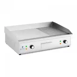 Royal Catering Płyta grillowa - 727 x 420 mm - gładka/ryflowana - 4400 W RCPG51-M