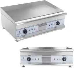 Royal Catering Płyta grillowa - 75 cm - gładka - 2 x 3200 W RCG 75