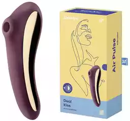 Satisfyer Stymulator-Dual Kiss (Wine Red)