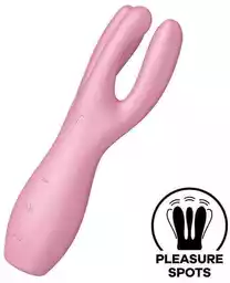 Satisfyer Threesome 3 - wibrator łechtaczkowy z akumulatorem (różowy)