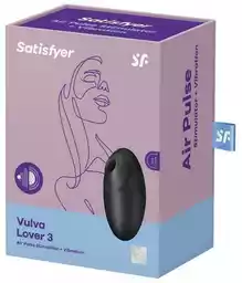 Satisfyer Vulva Lover 3 - ładowalny, powietrzny stymulator łechtaczki (czarny)