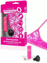 Screamingo Screaming O Panty Set - radiowy zestaw wibrujący z akumulatorem (różowy) S-L