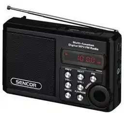 Sencor Srd 215 B Kieszonkowe radio Mp3,USB, Slot na