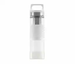 Sigg Termos szklany WMB z zaparzaczem HOT & COLD Glass 400 ml (Biały)