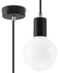 Sollux Lampa wisząca EDISON Czarna SL.0152