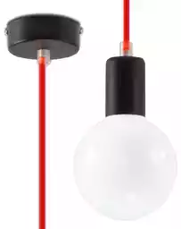 Sollux Lampa Wisząca EDISON Czerwona SL.0155