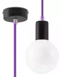 Sollux Lampa Wisząca EDISON Fioletowa SL.0156