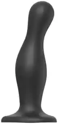 Strap-on-me Curvy L - faliste dildo ze stopką (czarne)