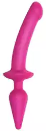 Strap-on-me Swith Semi-Realistic L - silikonowe dildo 2 w 1 (różowe)