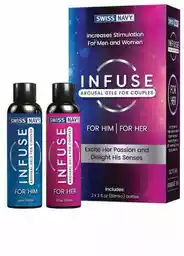 Swiss Navy Infuse 2-in-1 Arousal Gel for Him & Her 2 x 59ml