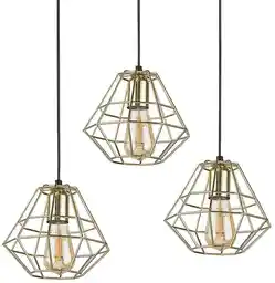 TK Lighting Lampa wisząca DIAMOND GOLD 4111