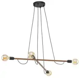 TK Lighting Lampa wisząca HELIX WOOD 4949