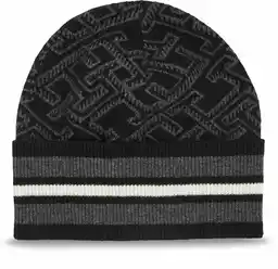 Tommy Hilfiger Czapka Th Monogram Aop Beanie AM0AM11499 Czarny