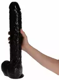 Toyz4lovers Potężne Dildo z Jądrami Realistyczne Żyły 40 cm Czarny