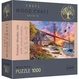 TREFL Puzzle Wood Craft Zachód słońca nad Golden Gate 20164 (1000 elementów)