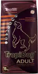 TROPIDOG Super Premium adult medium & large breed kurczak i łosoś 15kg