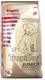 TROPIDOG Super Premium junior medium & large breed indyk, łosoś i jajka 15kg