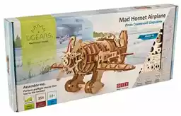 UGEARS Zabawka drewniana Mechaniczne modele 3D Samolot Mad Hornet 70183