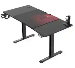 Ultradesk LEVEL V2 140cm Regulacja wysokości Czarno-czerwony Biurko gamingowe