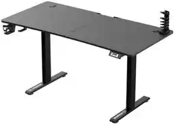 Ultradesk LEVEL V2 bez podkładki 140cm Regulacja wysokości Czarny Biurko gamingowe