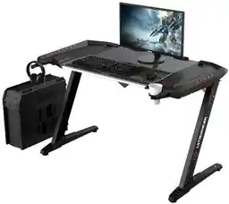 Ultradesk ROCKET 128cm Czarny Biurko gamingowe