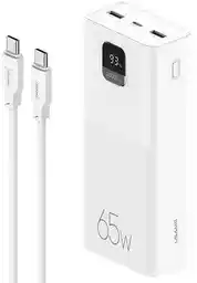 Usams Powerbank PB68 30000 mAh 65W Kabel Usb-c Usb-c 100W Biały