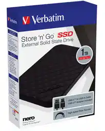 Verbatim Dysk SSD zewnętrzny Store n Go 1TB 2,5 USB-C 3.2 czarny