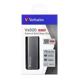 Verbatim Dysk SSD zewnętrzny VX500 120GB USB-C 3.1 aluminium