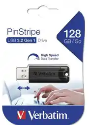 Verbatim Pendrive PinStripe USB 3.0 Drive 128GB czarny