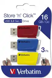 Verbatim Pendrive Store n Click 16GB USB 3.0 3-pack