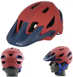 XLC Unisex Adult Enduro Helmet czerwony niebieski 55-62 cm