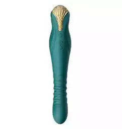 Zalo King Vibrating Thruster Turquoise Green - wibrator klasyczny, zielony