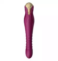 Zalo King Vibrating Thruster Velvet Purple - wibrator klasyczny, fioletowy